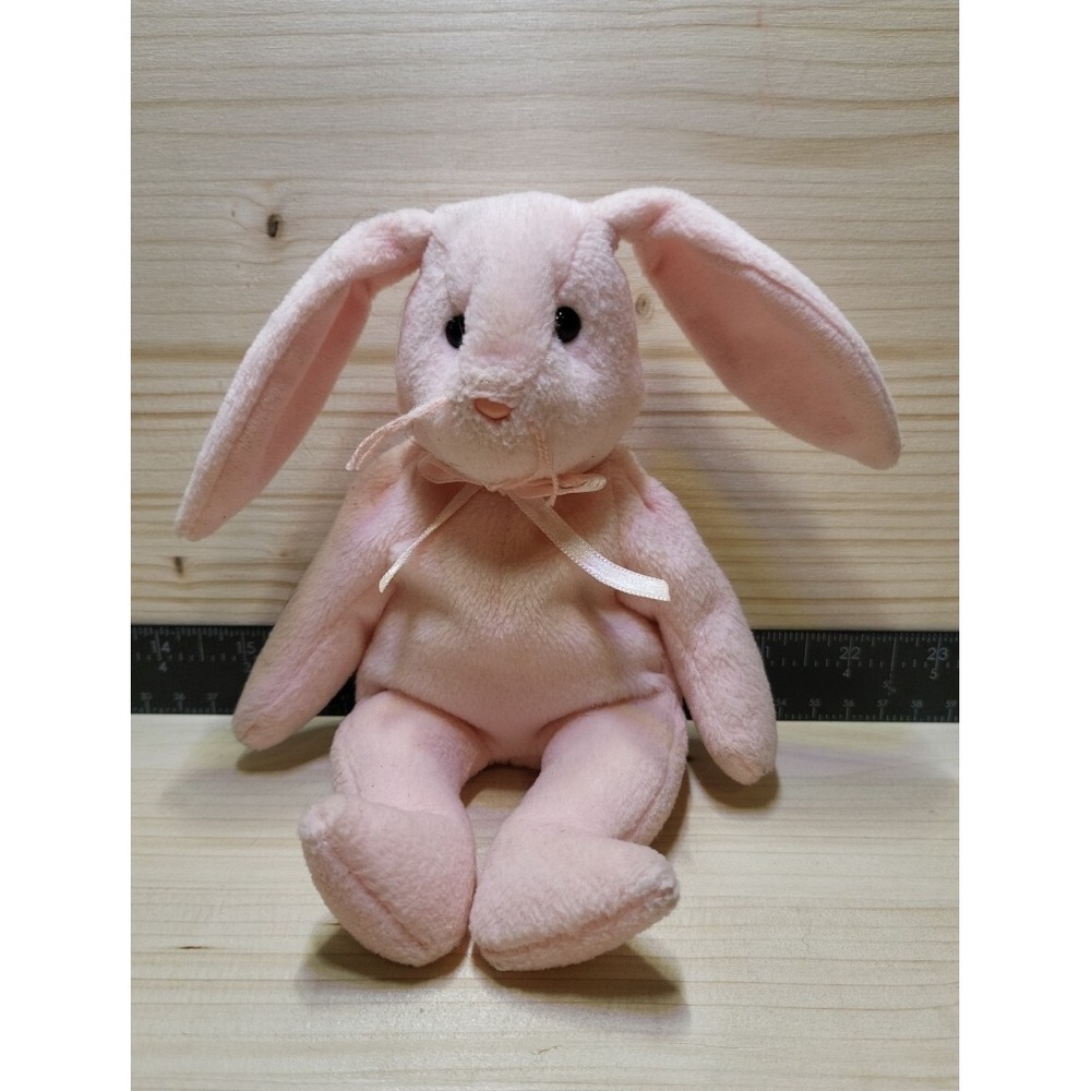 Ty Beanie Babies Hoppity Rabbit Pink Plush‎ Bunny 4117 Vintage 1996
